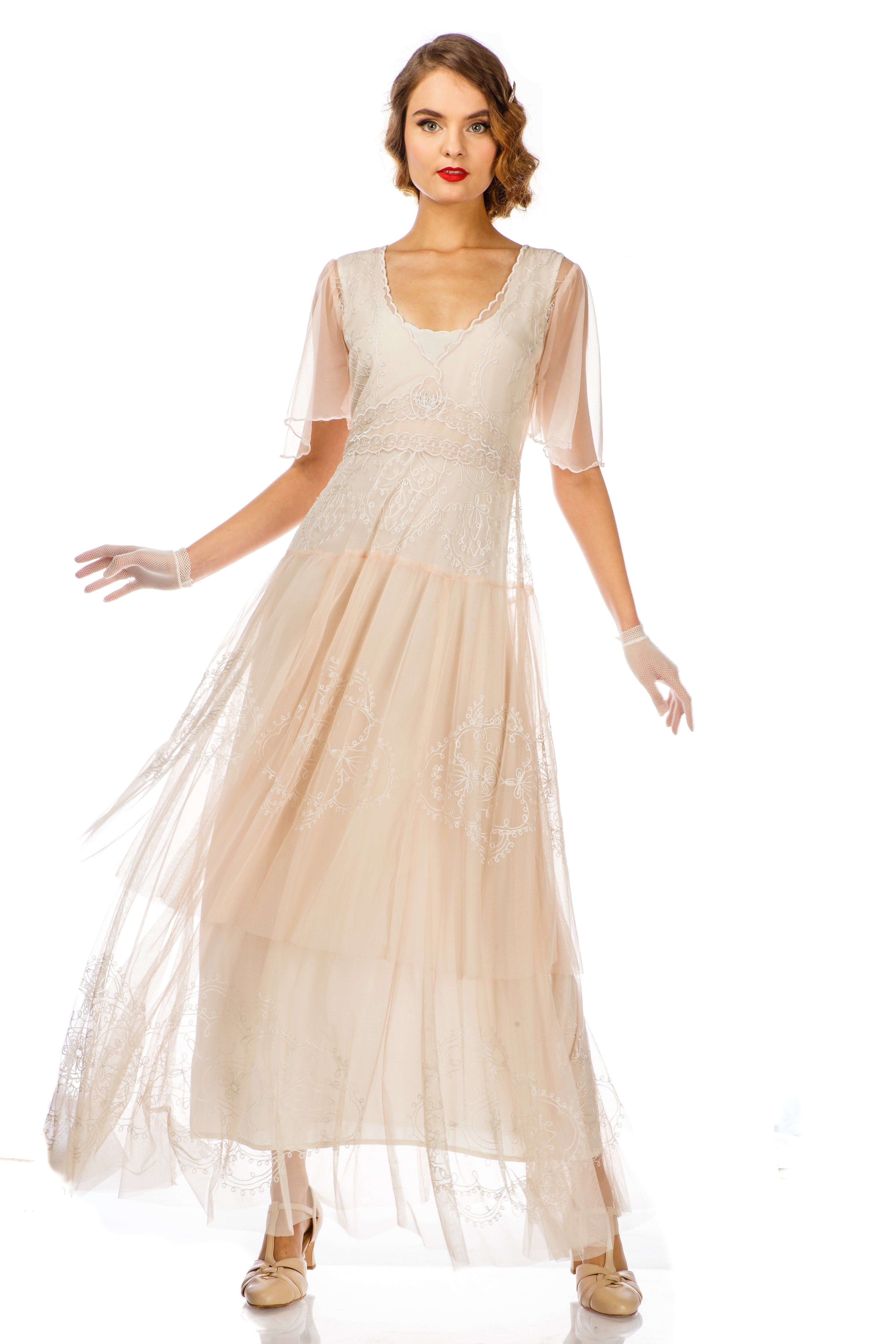 1920s ivory dress 1920s White Beaded Sequin Stella Flapper Dress