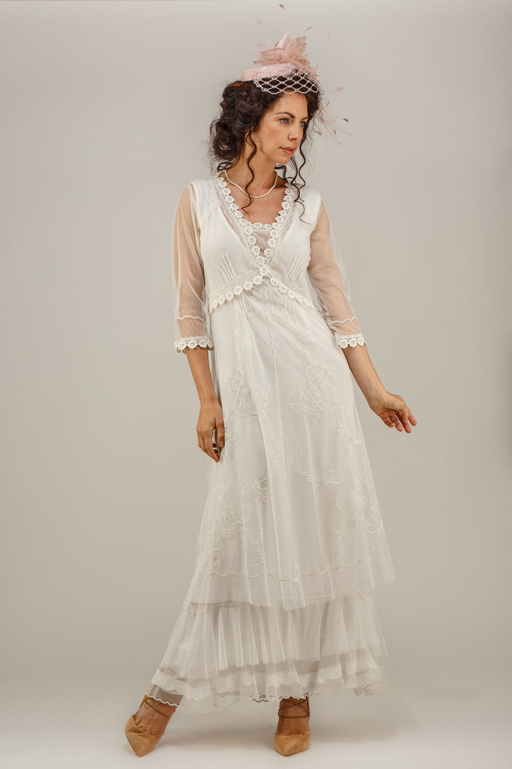chinese dress ladies True Romance by Nataya Audrey CL-407 Ivory Gown