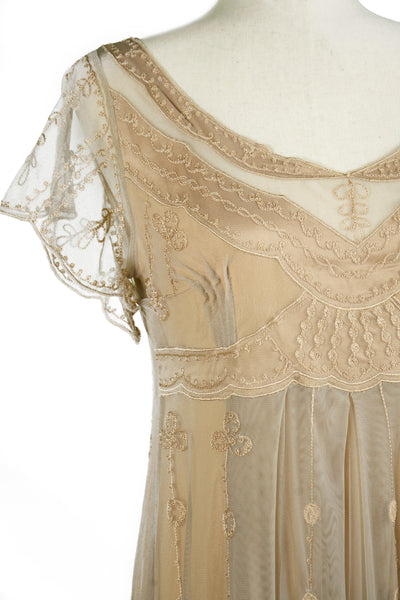 40839 Izabella Victorian Style Dress in Silver Gold by Nataya