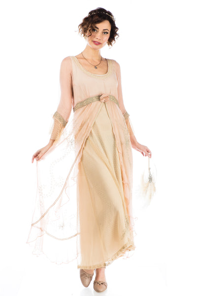 Dafna-Bridgerton-Inspired-Dress-in-Peach-Sage-by-Nataya-1