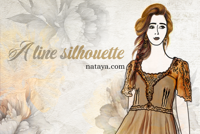 Get a timeless, elegant look with a figure-flattering A-Line Silhouette