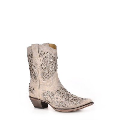 Collie Cowgirl Bridal Ankle Boots in Grey