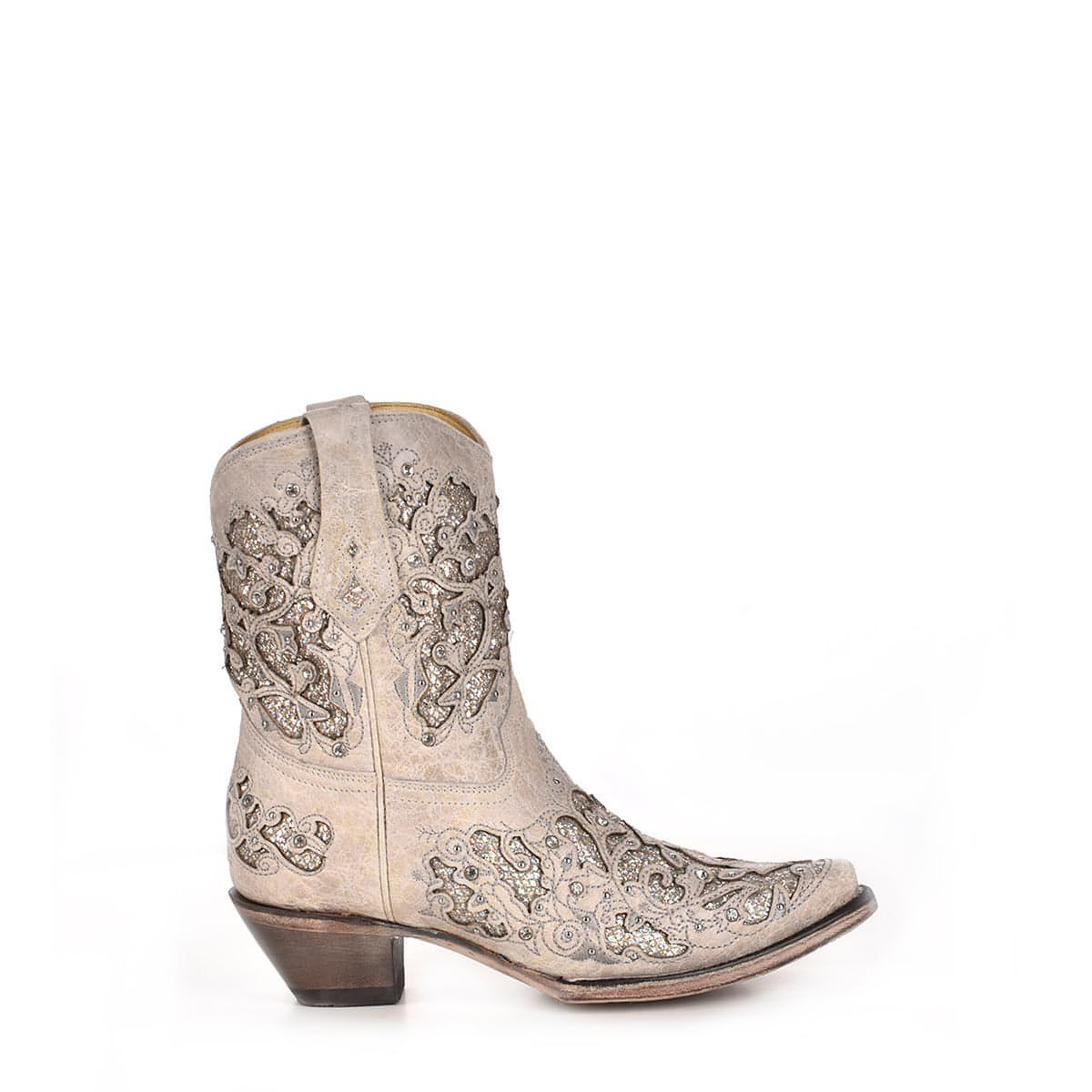 Collie Cowgirl Bridal Ankle Boots in Grey