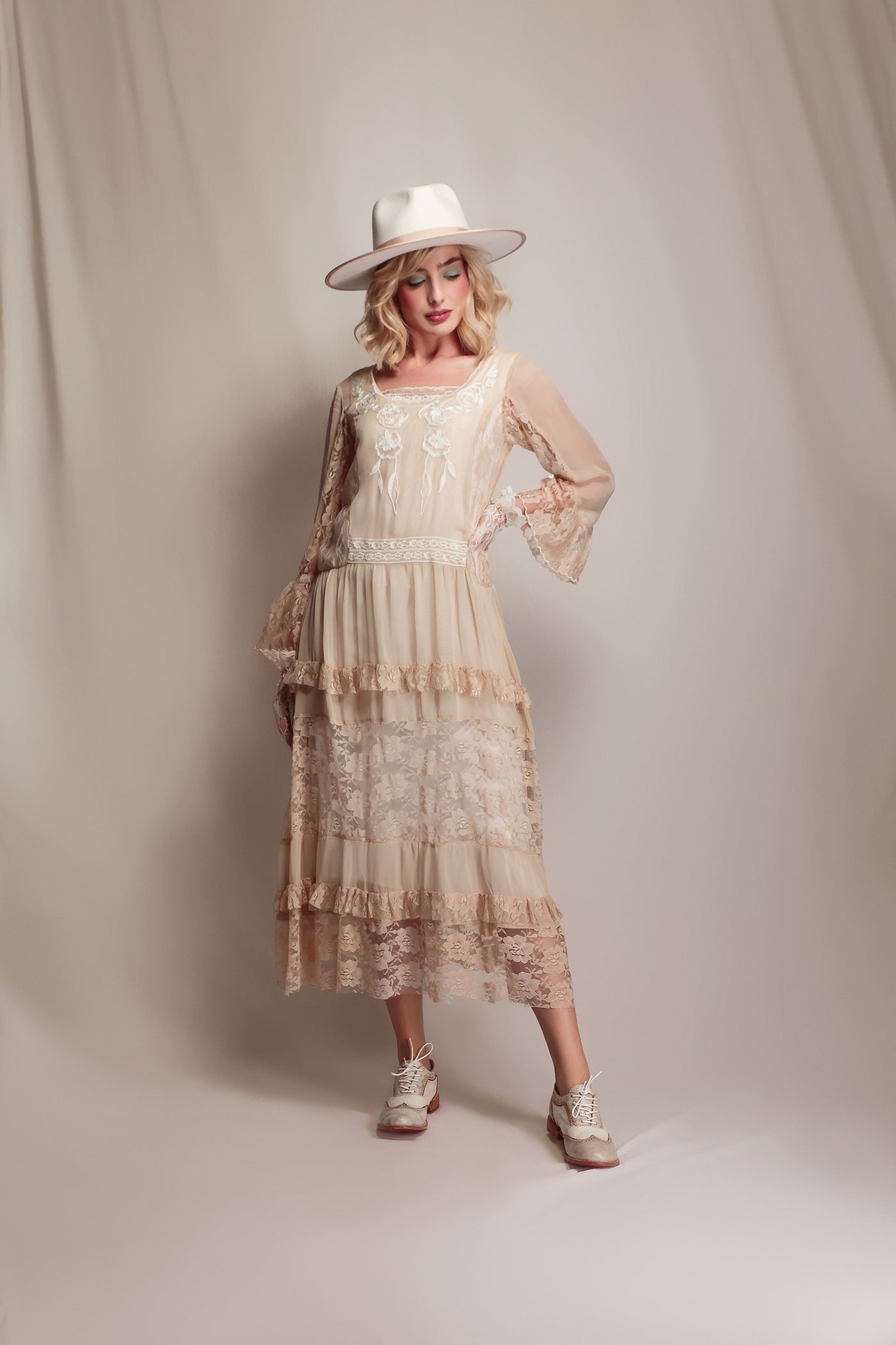 Blossom Creek Ethereal Dress in Ivory-Cream by Nataya