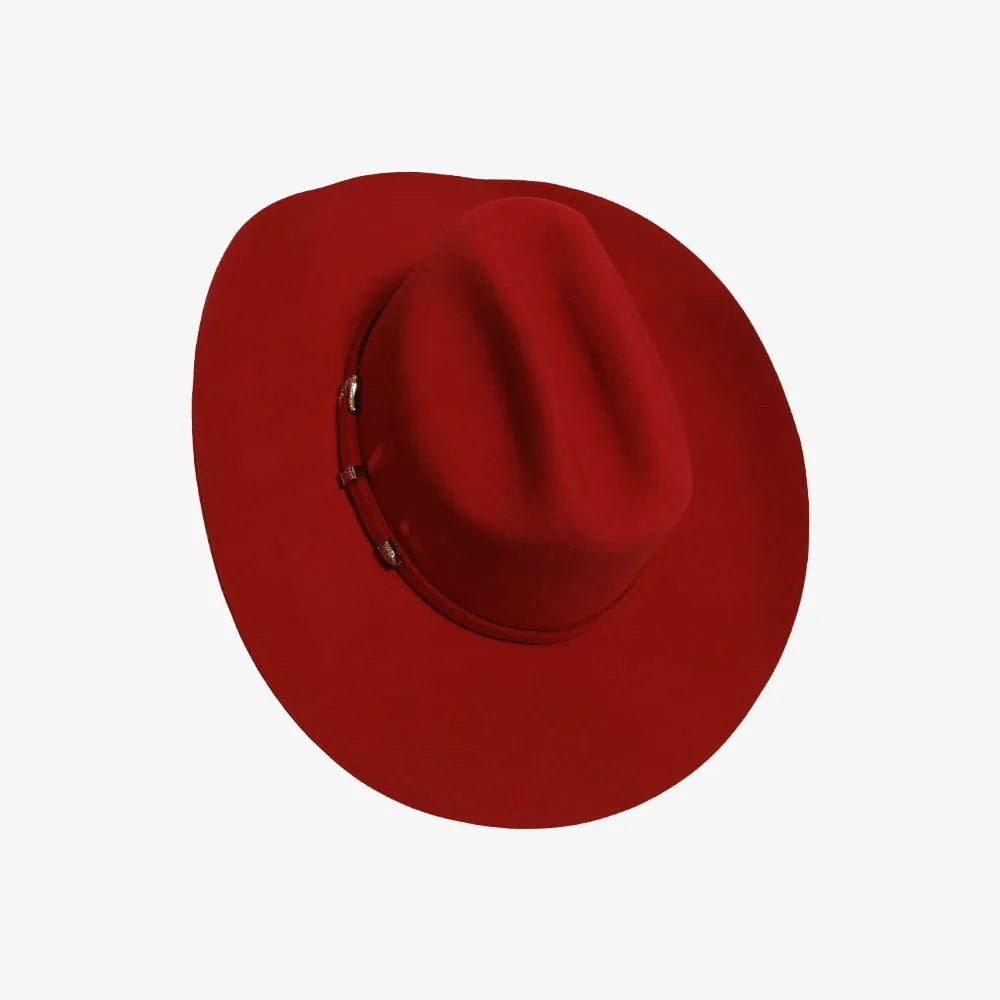 Cattleman | Womens Felt Cowgirl Hat with Western Hat Band in Red