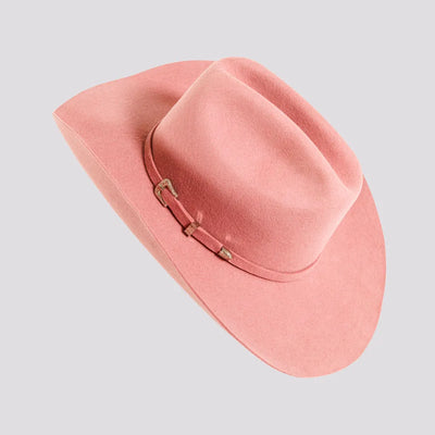 Cattleman | Womens Felt Cowgirl Hat with Western Hat Band in Pink