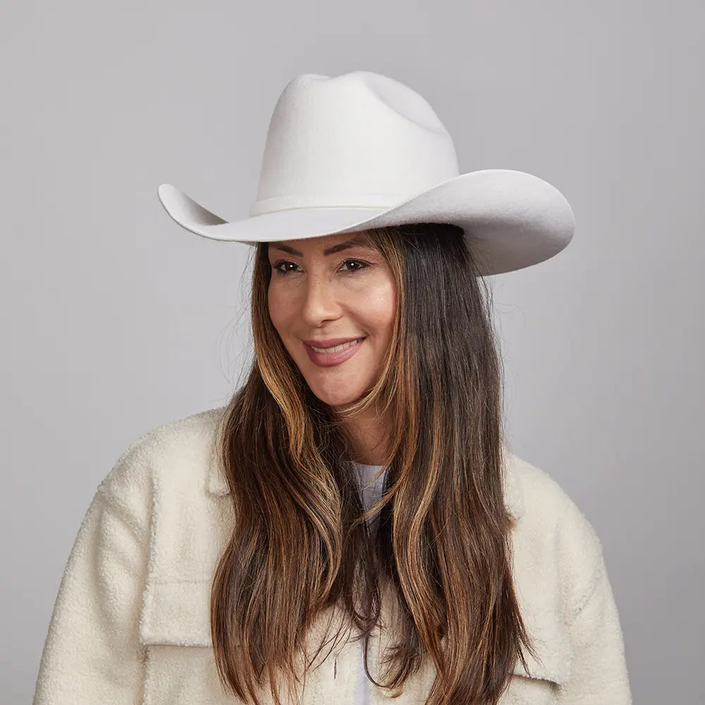Cattleman White | Womens Felt White Cowgirl Hat in White