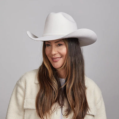 Cattleman White | Womens Felt White Cowgirl Hat in White