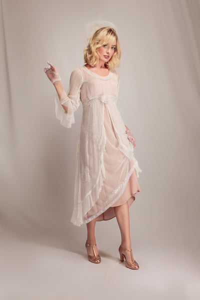 Dafna Skyline Blush Dress in Ivory by Nataya