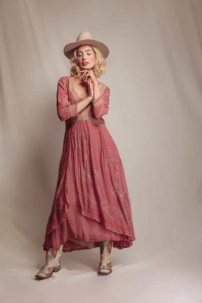 Edith Desert Oasis Dress in Pink-Beige by Nataya