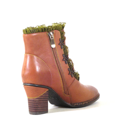 Galleria Victorian Style Booties in Tan