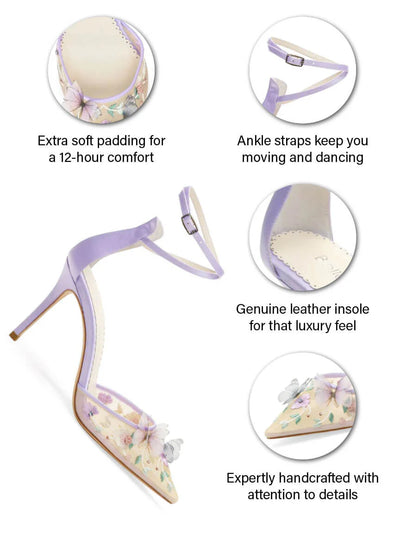 Eve Garden Party Heels in Lavender