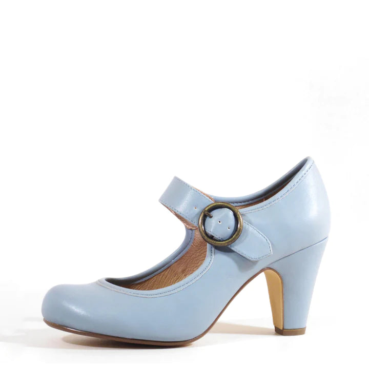 Madeline Retro Style Pumps in Blue