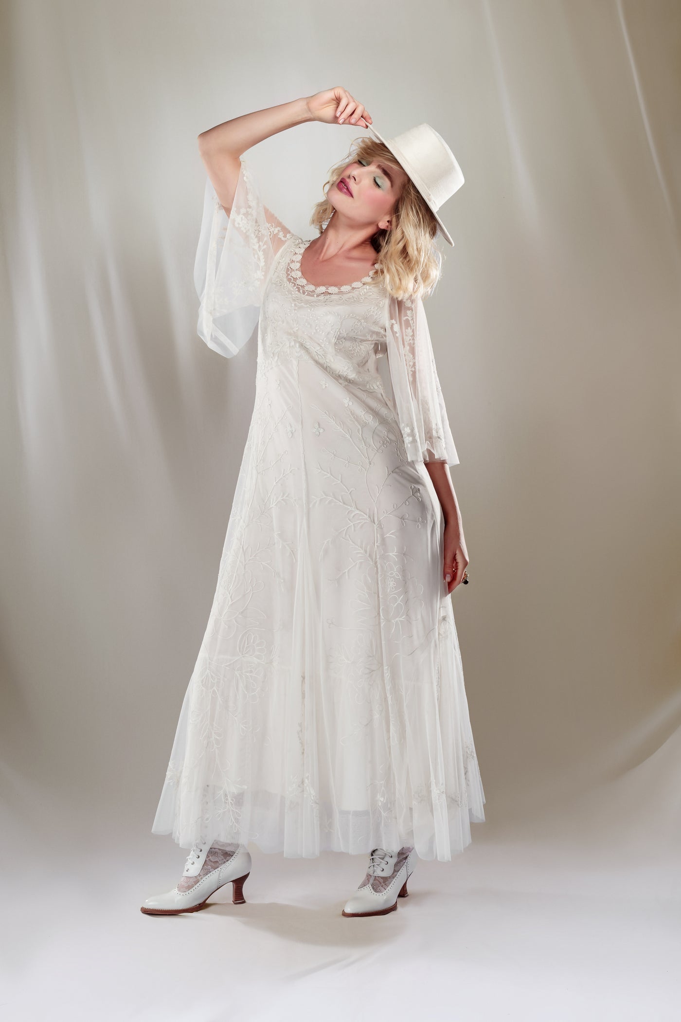 Meadow Delilah Lace Dress in Ivory by Nataya