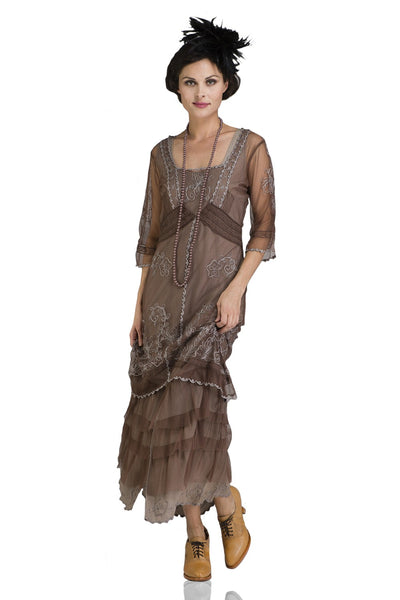 Nataya Victorian Lux Lace 2101 Chocolate Dress