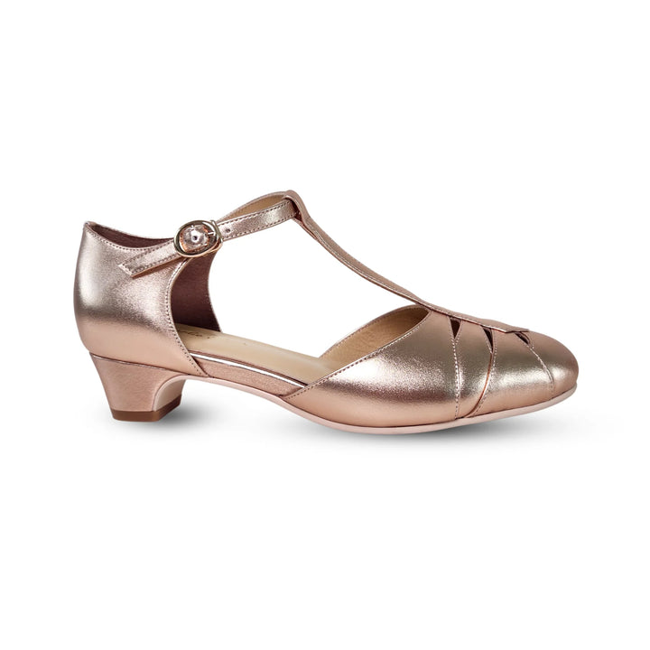 Monaco 1920s Style T-Bar Heels in Rose Gold – Nataya