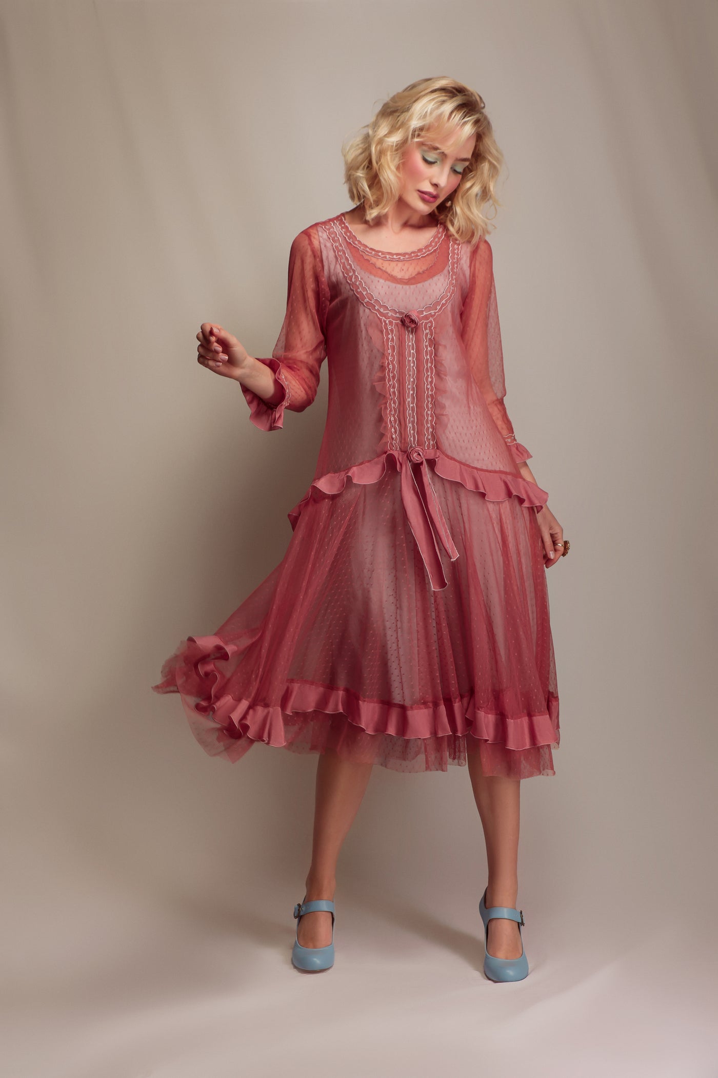 Rosalie Southwest Charm Dress in Mauve by Nataya