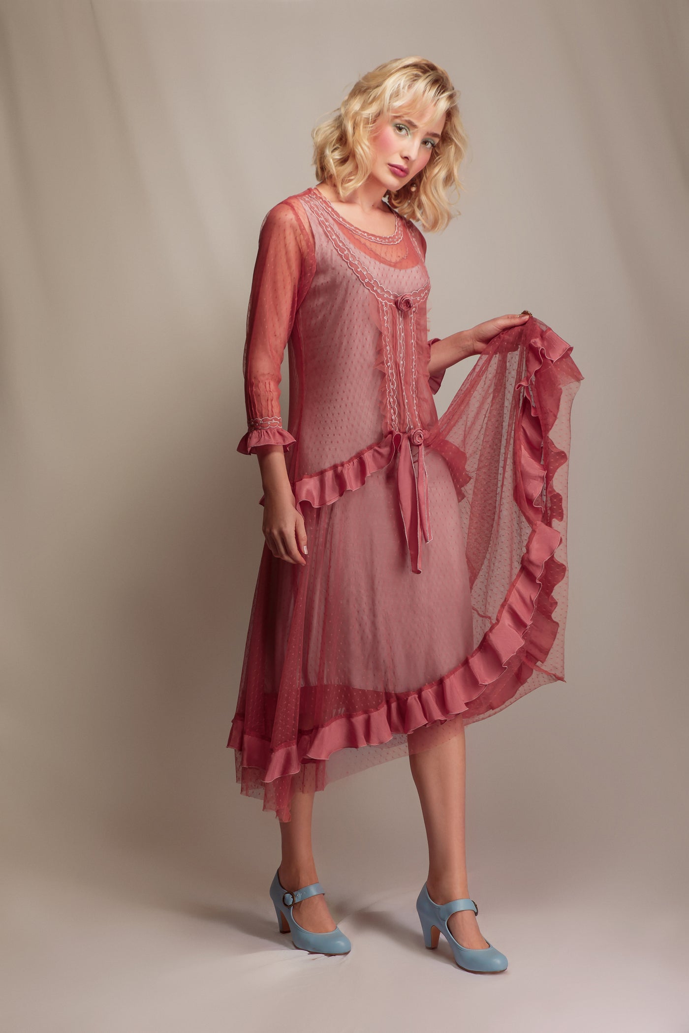 Rosalie Southwest Charm Dress in Mauve by Nataya