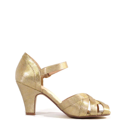 Sammy Gatsby Party Heels in Gold
