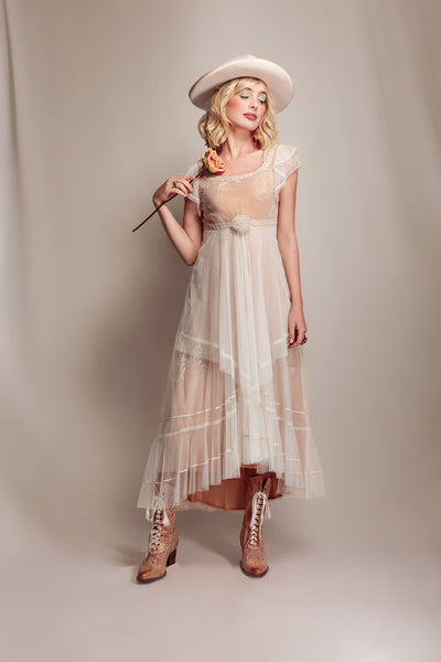 Savannah Desert Breeze Dress in Ivory-Gold by Nataya