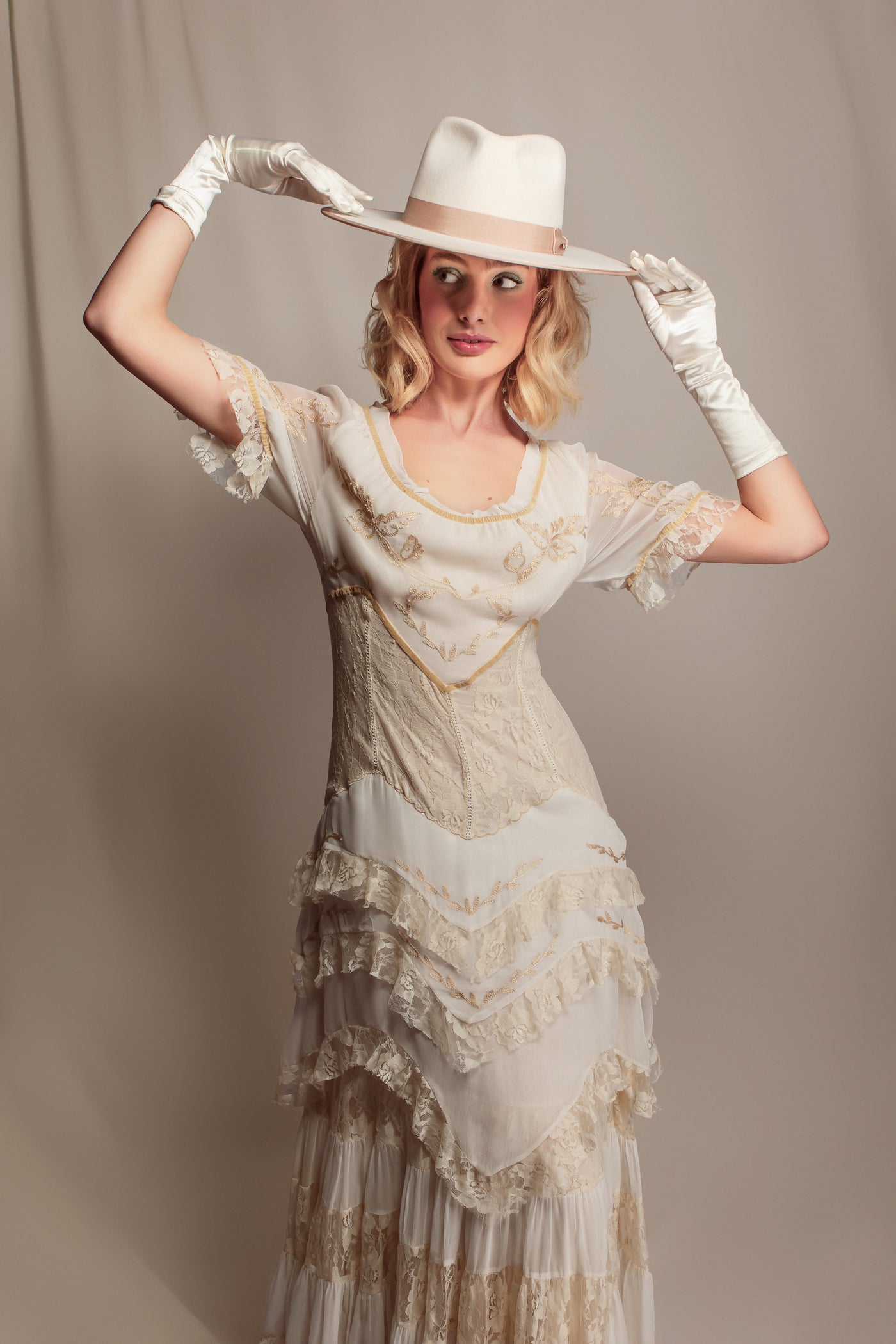 Wildflower Prairie Dream Dress in Ivory by Nataya