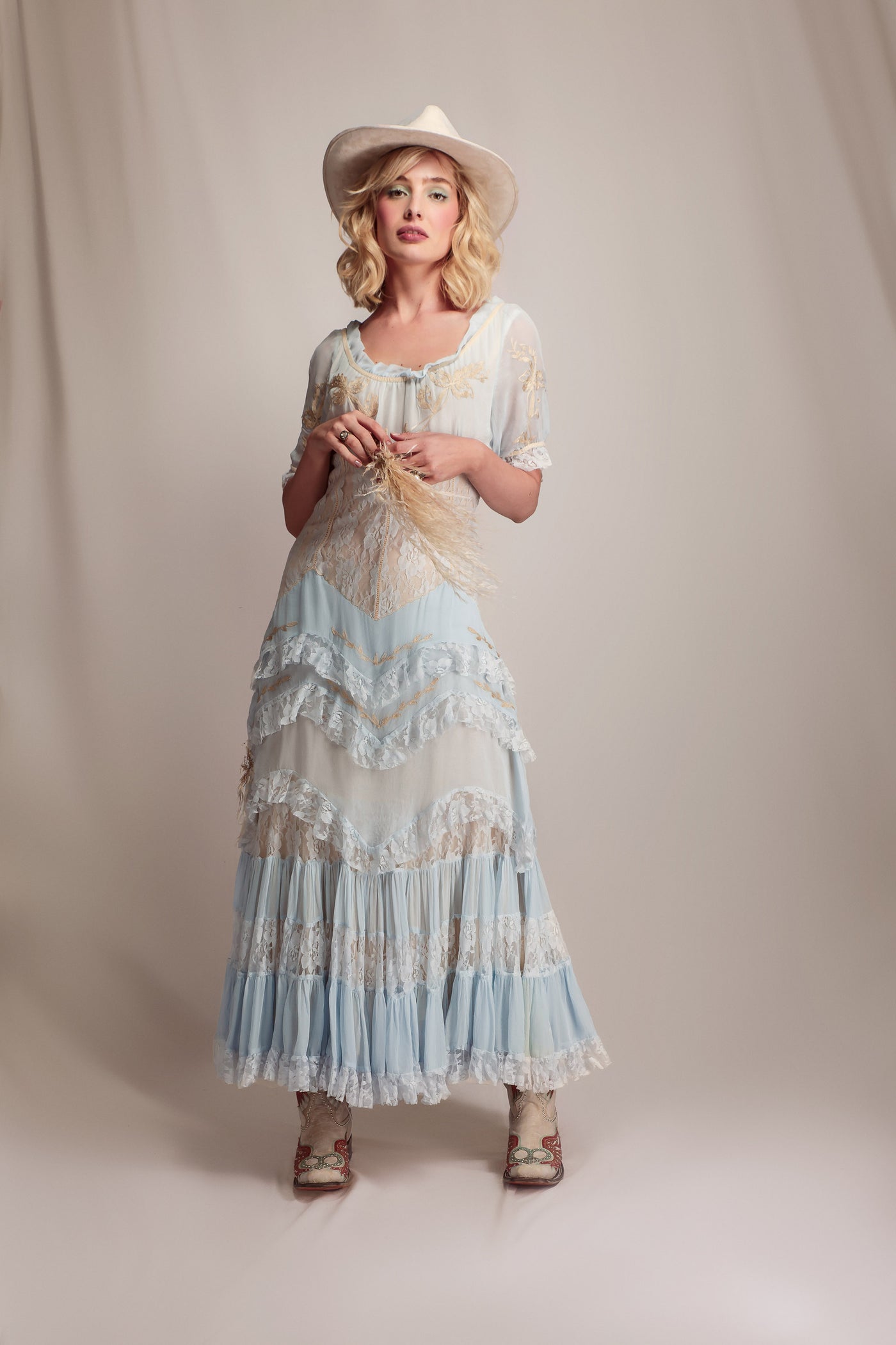 Wildflower Prairie Wedding Dress in Sky Blue by Nataya
