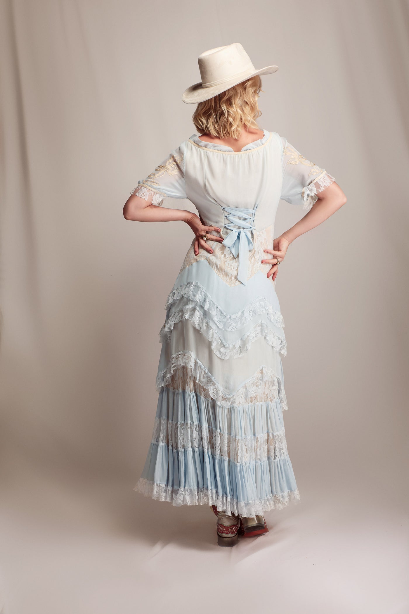 Wildflower Prairie Wedding Dress in Sky Blue by Nataya