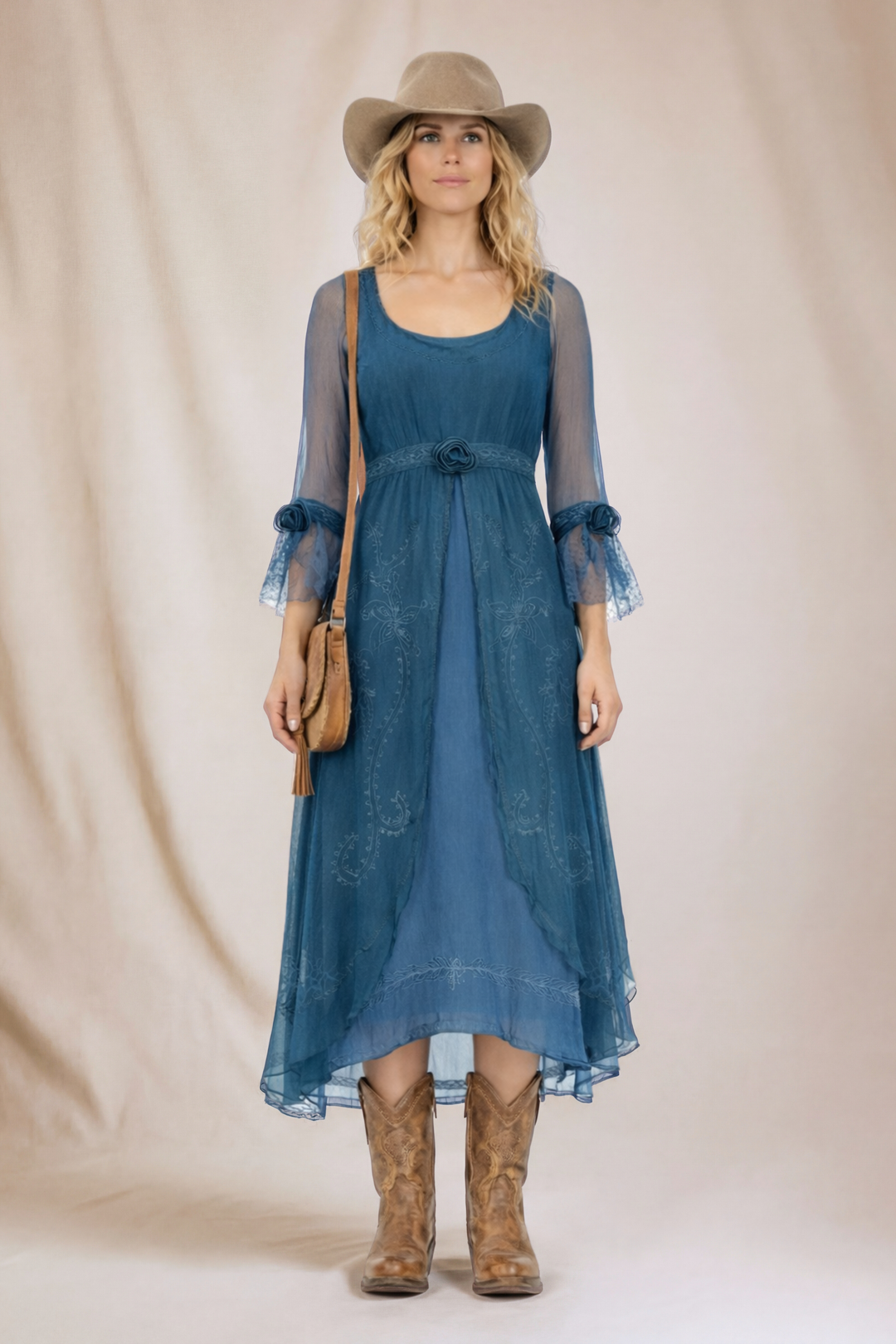 deisha blue dress Dafna Desert Sky Dress in Lapis Blue by Nataya