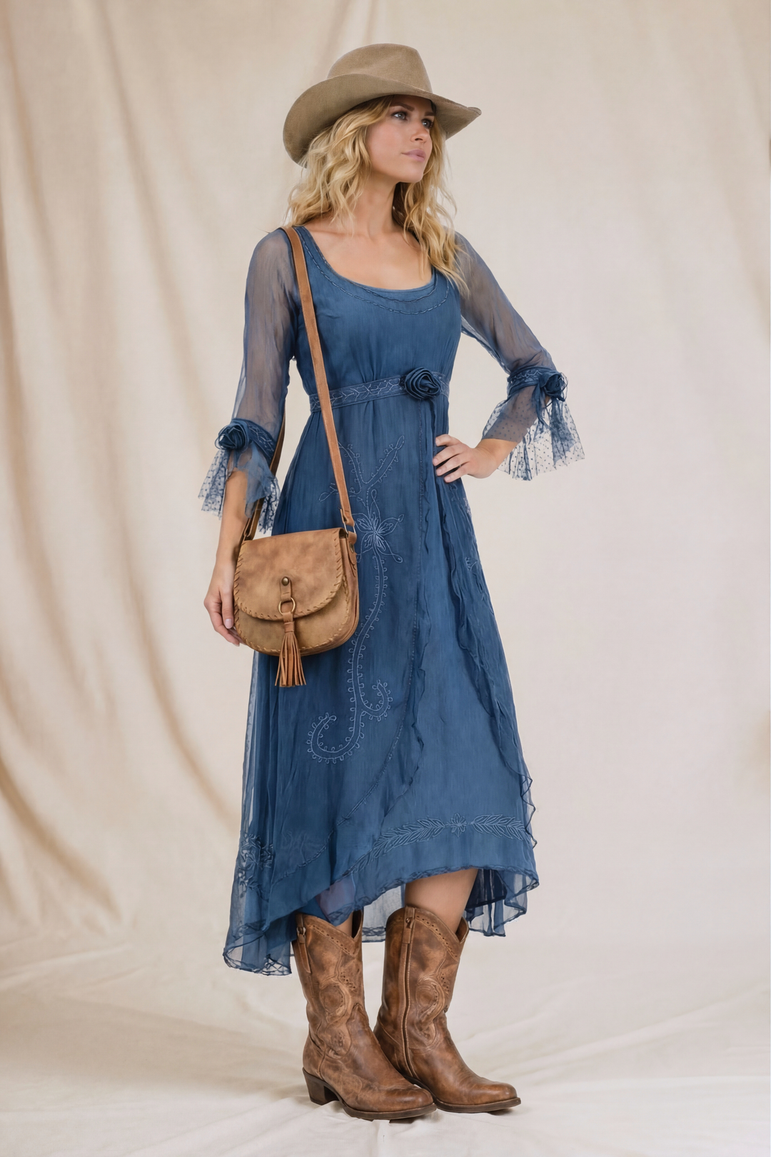 Dafna Desert Sky Dress in Lapis Blue by Nataya Dafna Desert Sky Dress in Lapis Blue by Nataya