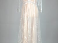 Nataya 40163 Downton Abbey Tea Party Gown in Ivory/Peach