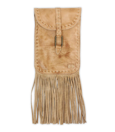 Handcrafted Sandy Lane Nomad Poach in Oats featuring soft natural leather and boho style