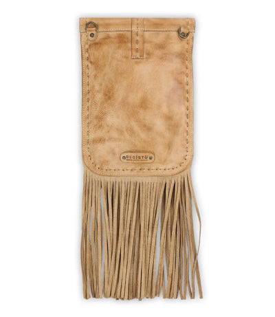 Handcrafted Sandy Lane Nomad Poach in Oats featuring soft natural leather and boho style