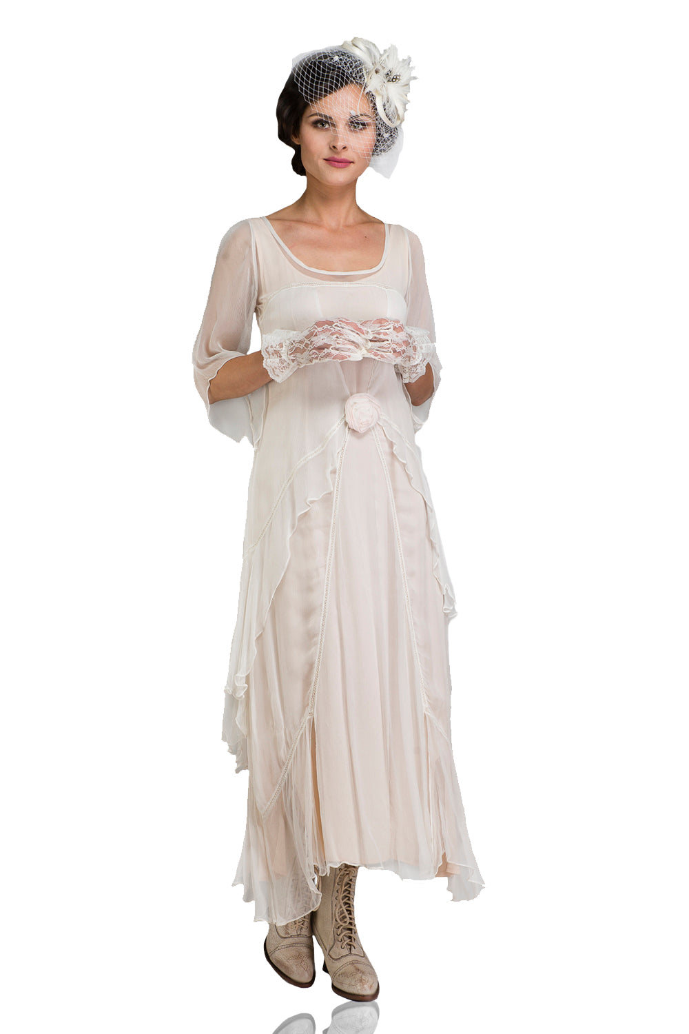 Nataya 10709 Vintage Inspired Wedding Dress in Ivory