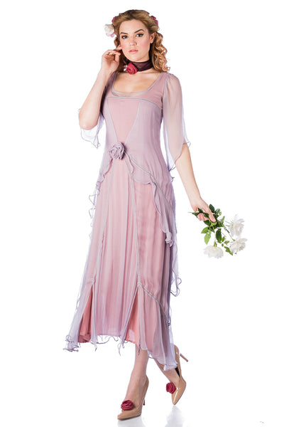 Nataya Tea Rose Chiffon 10709 Mauve Dress