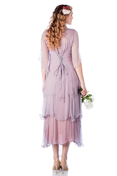 Nataya Tea Rose Chiffon 10709 Mauve Dress