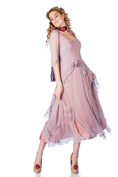 Nataya Tea Rose Chiffon 10709 Mauve Dress