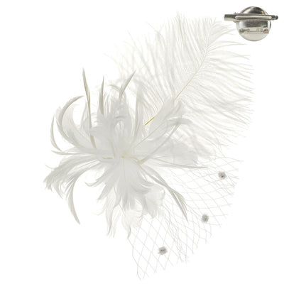 Golden Age Veil Fascinator in White