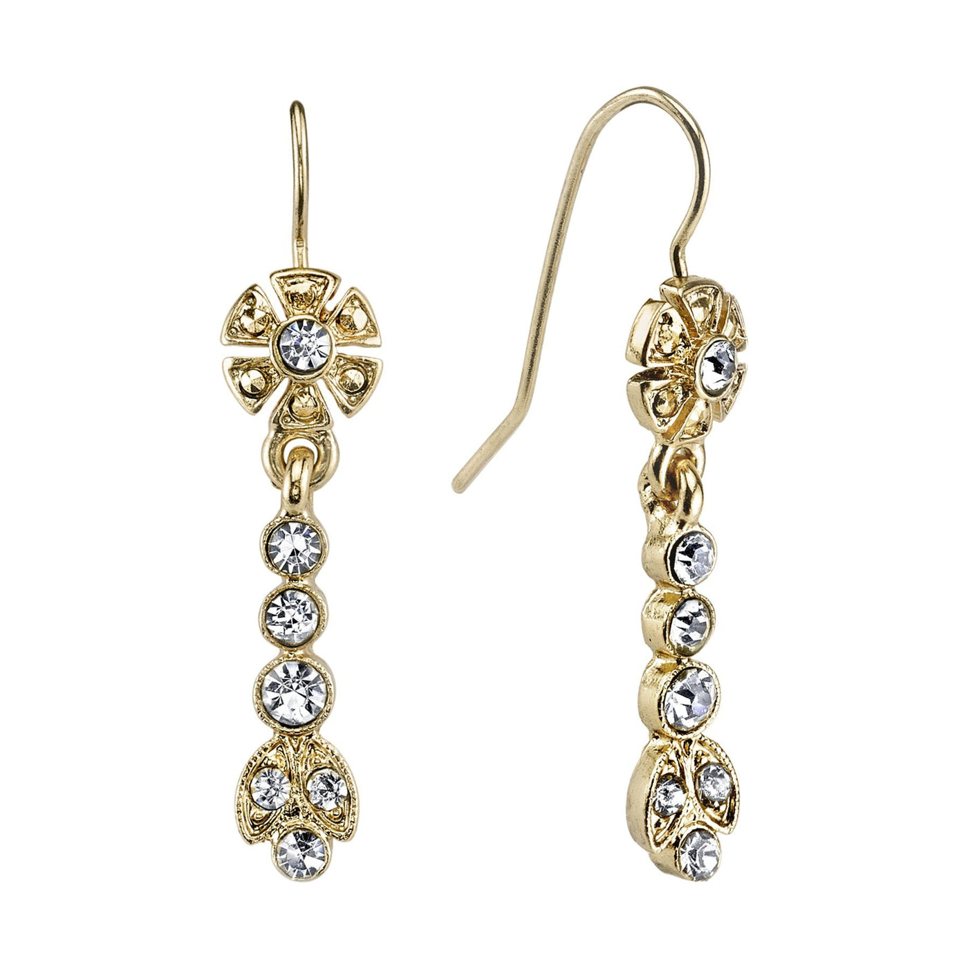 DOWNTON ABBEY CRYSTAL LINEAR DROP EARRINGS - SOLD OUT