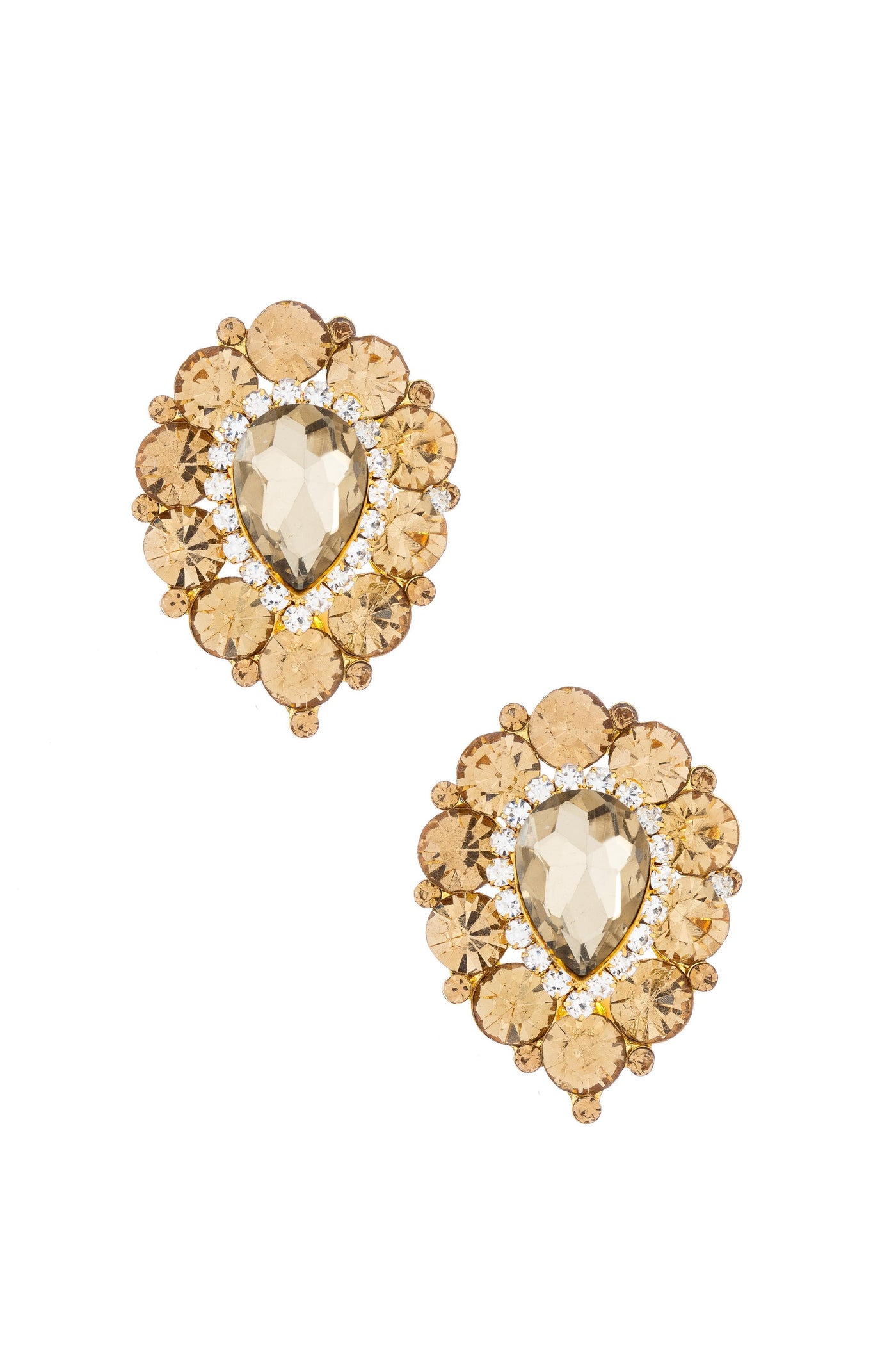Vintage Glamour Earrings in Gold