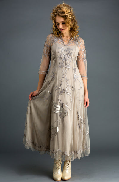 Nataya Elizabeth CL-2149 Silver/Grey Gown - SOLD OUT