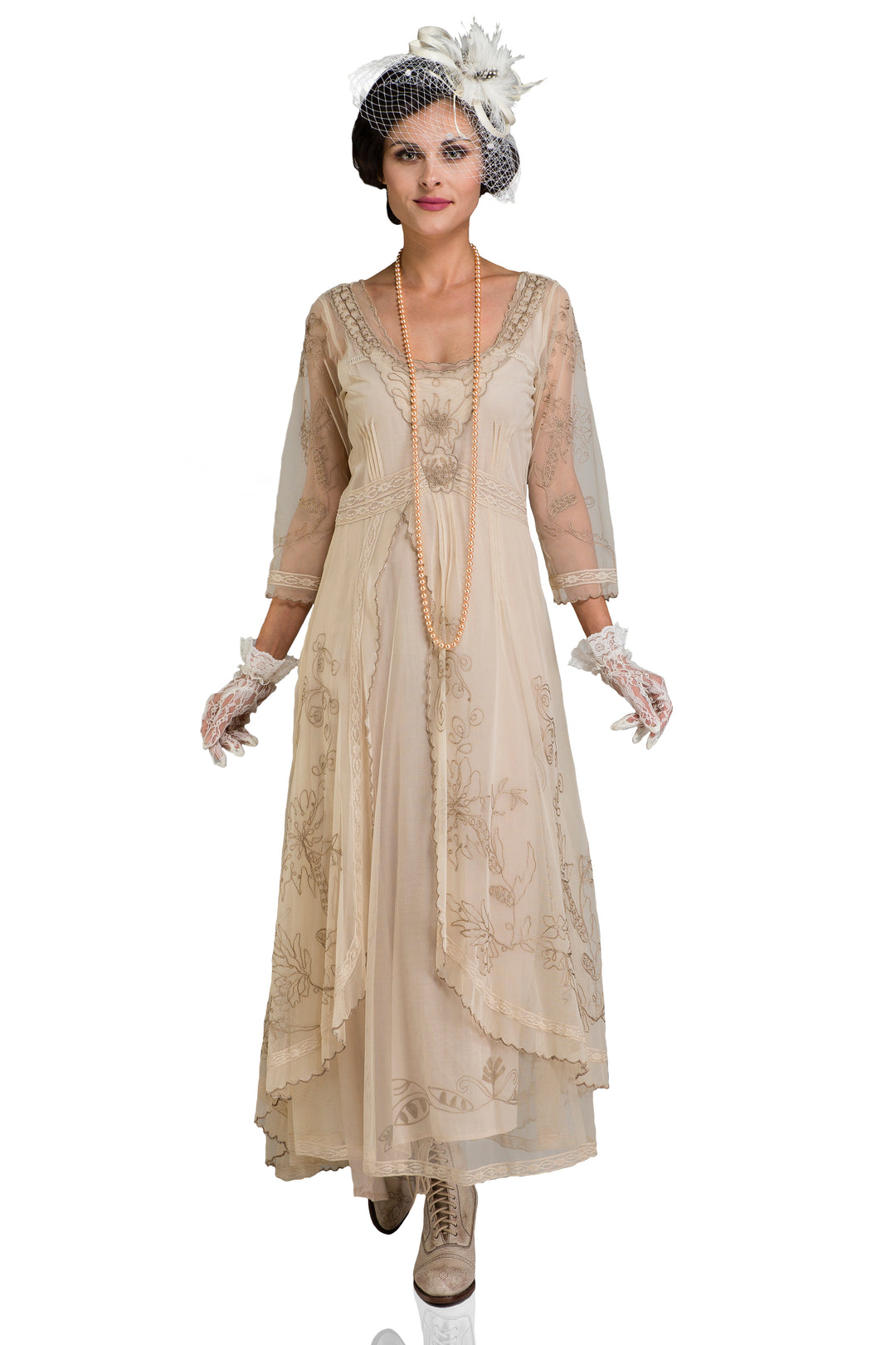 vintage wedding party dresses Bohemia Vintage Flare Sleeves Wedding Dress Beach Bridal Gown US12 / White