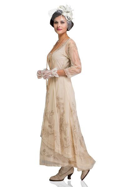 Nataya 40163 Downton Abbey Tea Party Gown in Pearl