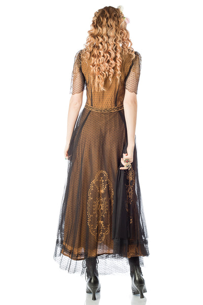Nataya Alice 40815 Vintage Dress in Black/Gold