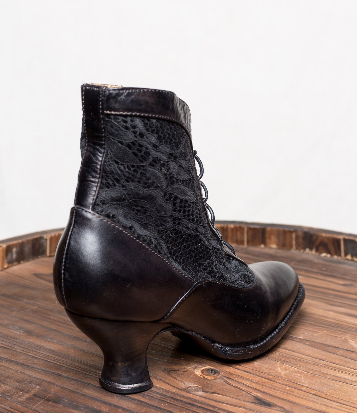 Jacquelyn Modern Victorian Boots in Black Rustic