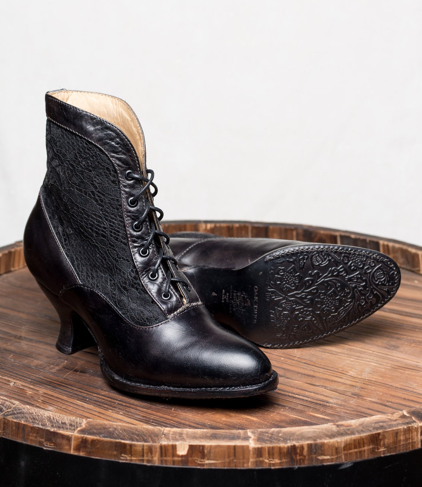 Jacquelyn Modern Victorian Boots in Black Rustic