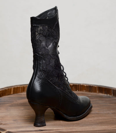 Jennie Victorian Boots in Black