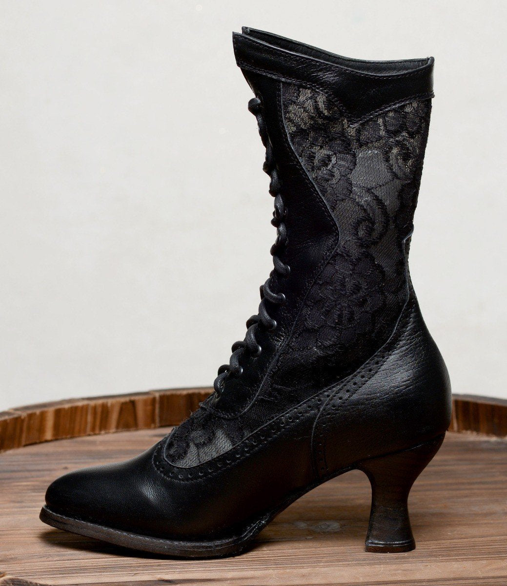 Jennie Victorian Boots in Black