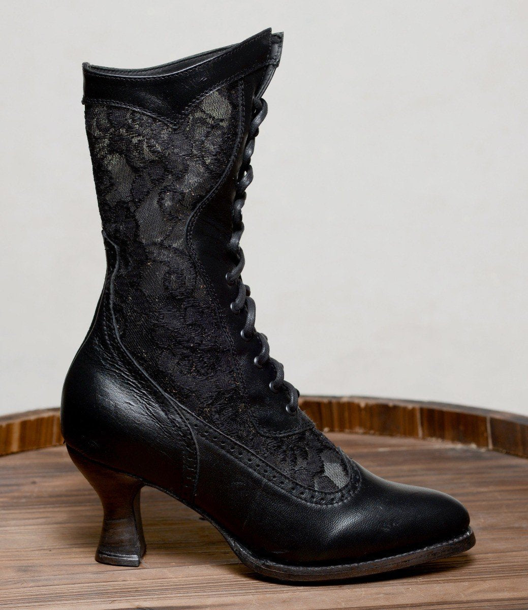 Jennie Victorian Boots in Black