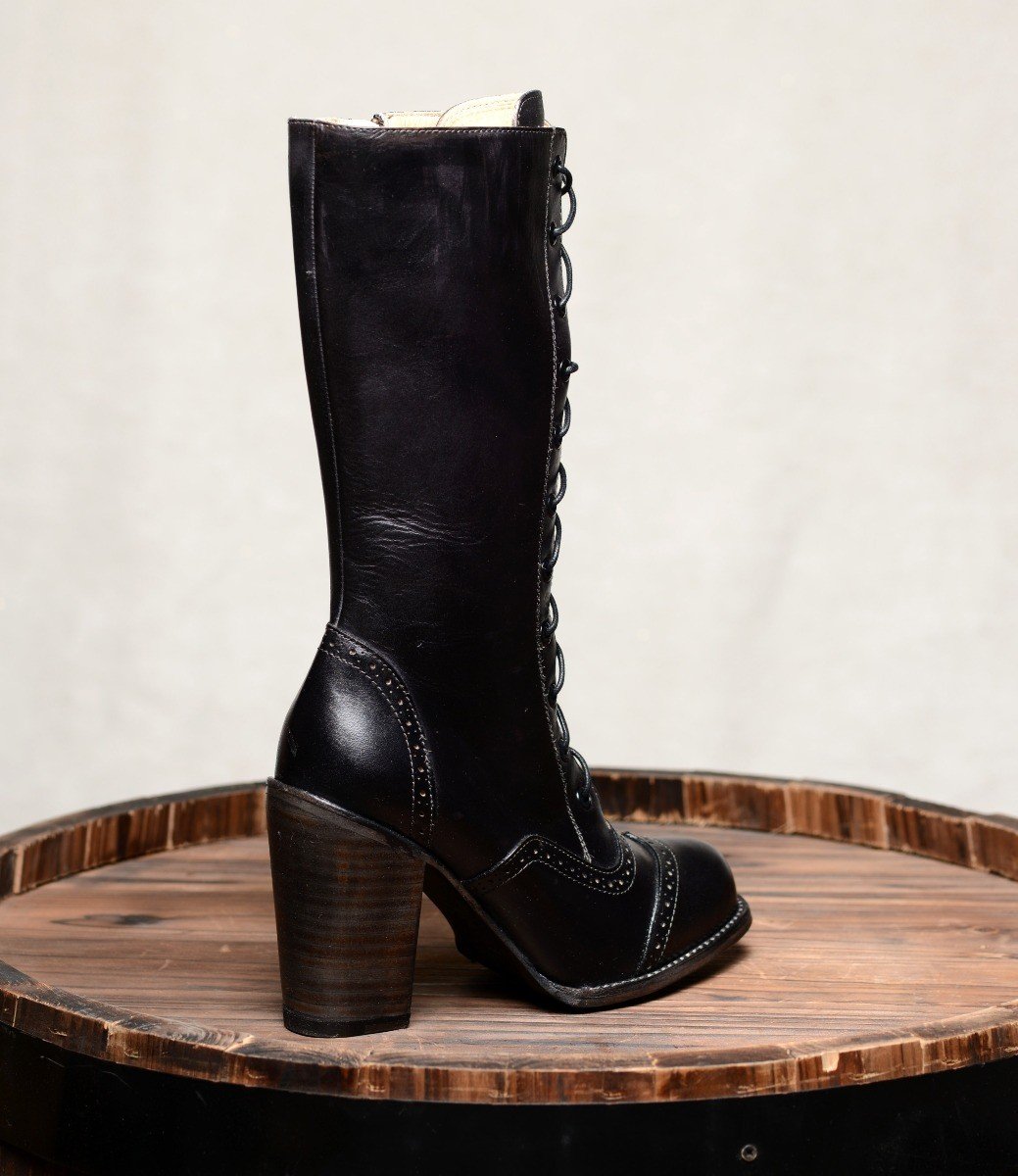 Ariana Boots in Black Rustic