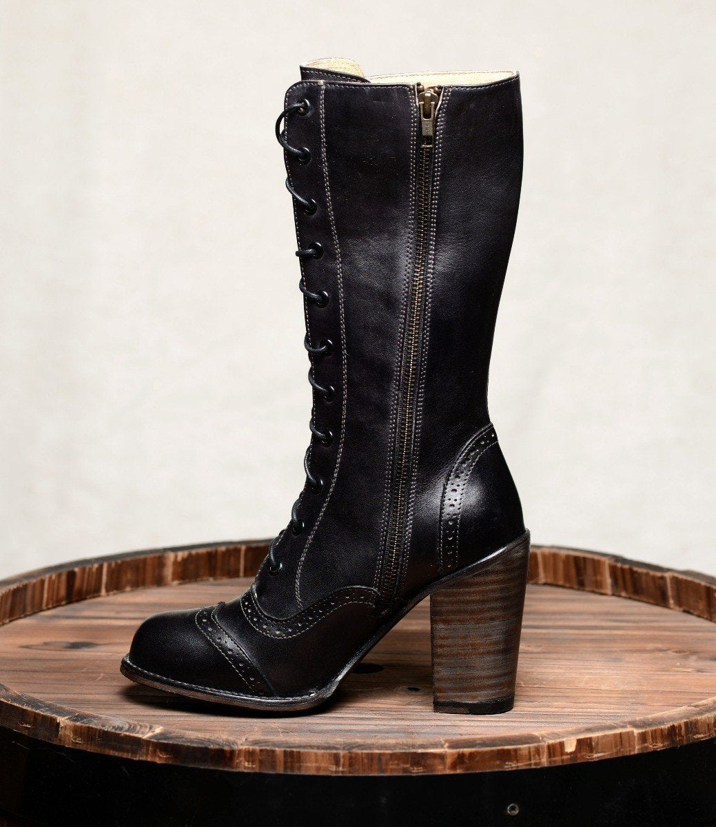 Ariana Boots in Black Rustic